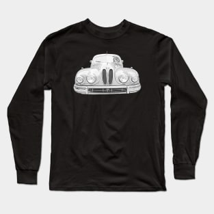 Bristol 403 1950s British classic car monochrome Long Sleeve T-Shirt